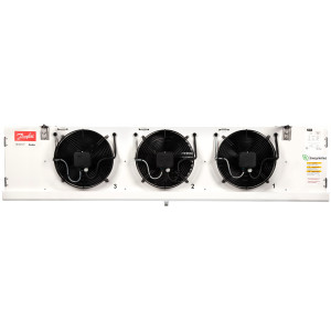 Danfoss 114U0036 Evaporador Optyma MBP R404 46.5K Btu/hr at 25F SST Descongelamiento Natural 4FPI Perfil Alto ECM DACC RX M645.1A4/A1H 380-480 V/3 Ph/50-60 Hz