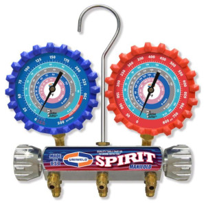 Uniweld A2LSM Manometro Spirit R-32/R-454B/R-448A/R-410A Fahrenheit psi, Sin Mangueras
 Uniweld A2LSM Manometro Spirit R-32/R-454B/R-448A/R-410A Fahrenheit psi, Sin Mangueras