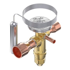 Danfoss 067N5260 5.5TR Thermostatic expansion valve, TGE, R134a,R513A, 5/8 x 7/8 in Solder, ODF, 1/4 in Externally equalized, Bi-flow, -40 to 50 F