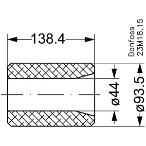 Danfoss 023U1392 Filter Drier Core 48-DM for DCR, High Moisture, includes Gasket, for Use with DCR 0485 to 19217 and other 4-3/4 in Shells
