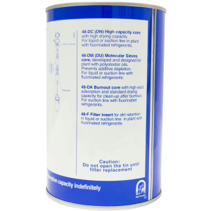 Danfoss 023U1921 Filter Drier Core 48-F for DCR Systems, Includes Gasket, Fits DCR 0485 to 19217 and 4-3/4 in Shells, Replaces RPE-48-BD