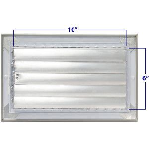 Laminaire VML1006 10x6 Wall Grille, White with ML Damper