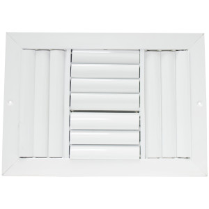 Laminaire CL4M1008 10x8 4-Way, White, Curved Blade, Ceiling Diffuser with ML Damper