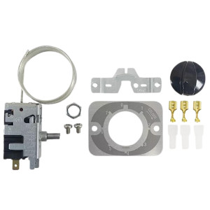 Danfoss 077B7101 Thermostat Bottle Coolers 077B1704L Cold Cut-in +41.0F Cold cut-out +34.7 Warm Cut-in +54.5F Warm Cut-out 49.1F Capillary tube length 47.2in 
B0
