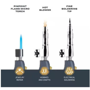 Bernzomatic Antorcha Micro Torch ST2200 ST2200T (Butano)
Gatillo encenido, Control y bloque de llama

