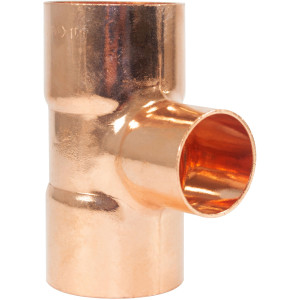 NDL N-4010 Reducing Tee 5/8 in x 1/2 in x 1/2 in CxCxC Copper pipe fittings Sweat connections for refrigeration, air conditioning and plumbing applications ACR
