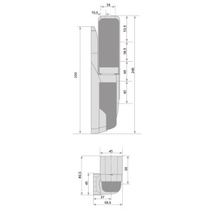 Bisagra para Cuarto Frio G-1573 FI01839