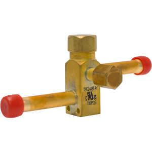 SANHUA SERVICE-BAR-3-S-T Service Valve 3/8 in, ODF