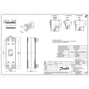 Danfoss 021B6358 Heat Exchanger 40 Ton B3-095-122-3.0-HQ 40TR