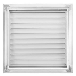 Laminaire L-RF-F2222 22x22 in Registration Grille With Filter, White Aluminum