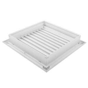 Laminaire L-RF-F2222 22x22 in Registration Grille With Filter, White Aluminum