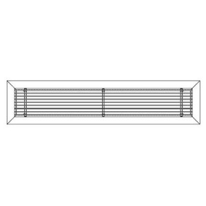 Price LBMH Linear Bar Grille 80 x 6 White