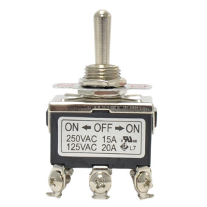MA-Line MA04506-2 Interruptor de Palanca Apagado Central de Doble polo y Doble tiro MA-Line MA04506-2 Interruptor de Palanca Apagado Central de Doble polo y Doble tiro