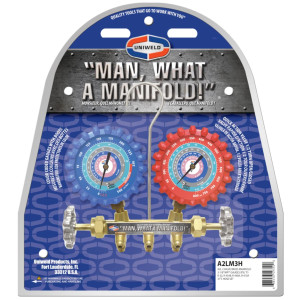 Uniweld A2LM3H Juego Manometro R-32/R-454B/R-448A/R-410A Fahrenheit psi, Mangueras de 3 pies 
 Uniweld A2LM3H Juego Manometro R-32/R-454B/R-448A/R-410A Fahrenheit psi, Mangueras de 3 pies