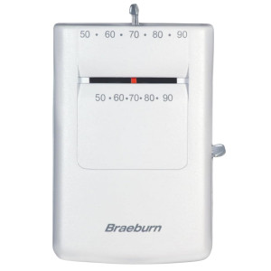 Termostato Mecanico Braeburn 505, Solo Calefaccion. Gas / Electrico