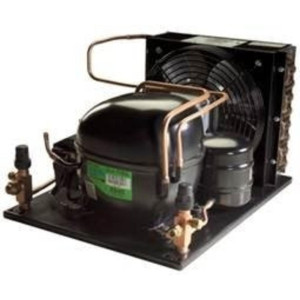 Danfoss HCGC0055RWB000B 1/2HP+, R134a Condensing Unit for Refrigeration, Copper Coil Aluminum Fins LMBP 115/1/60 (V/Ph/Hz) 1 Fan, Fractional Compressor NT6215Z, 114N2025