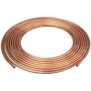 3/8inX100ft Copper Tube Coil, Flexible, 3/8 in x 100 ft ACR Type