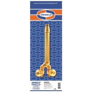 Uniweld WH550 Mango para Equipo de Soldar 8.5 pulg Largo, Conexion de Manguera Tipo A, 3/8 pulg -24 LH, Fuel Gas