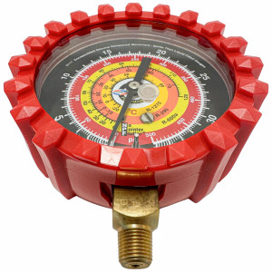 Uniweld G729NSD-5 Manifold Gauge Red, High R-600a,R-290,R-1270, 3-1/8 in
