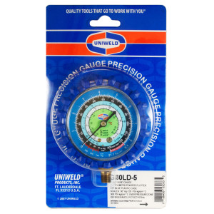 Uniweld G30LD-5 Manifold Gauge Blue/Low R12/R22r/R134 Celsius, Psi-Kg/Cm2