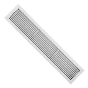Laminaire L-BG4006 Linear Bar Grille 40 in x 6 in, 0 Deflec, White