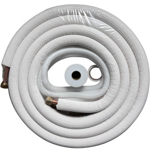 Appli Parts APLS-K38583813 Mini Split Tubing Kit 3/8 x 5/8 in, 13 ft, with 3/8 in Insulation, Drain Hose, Mummy Tape and Teflon Tape. Made of copper and aluminum