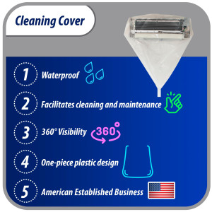 Appli Parts APCC-1218A Cleaning Cover Kit or Maintenance for Mini Split 1 - 1.5 Tons (up to 18,000 Btu) Circumference of 8 ft 6 in, Waterproof, with Integrated Hose. Replaces 532 533 562 572