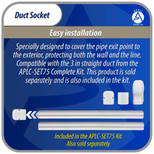 Appli Parts APLC-K75 Duct Socket Cap 3in wide