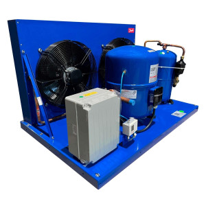 Danfoss OP-HGZ064D39Q Condensing Unit Microchannel Coil 5.5HP MBP 230V/3Ph/60Hz R134a,R404A,R448A,R449A,R452A,R513A POE Oil 2 Fans with Reciprocating Compressor MTZ064-3 115N0655
