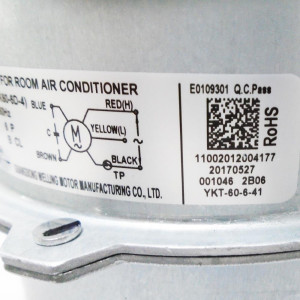 Motor Ventilador Unidad Externa YKT-60-6-41 YDK60-6B 230V 60Hz 202400401649 11002012004177 
Sirve ecox EAEM036C11B EIHCU036CXXB Midea MOD3023CN1MM0W MOD30U36CN1MM0W PAC36337 Comfort-aire Century Mirage