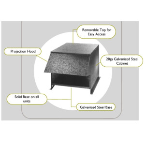 Outdoor Enclosure For Condensing Units 1.5 - 2.0hp Eco200A L:26in W:24.50 in H: 22 in Replaces  119-6041. 