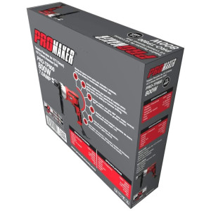 Promaker 1/2in Hammer Drill PRO-TP800 Voltage - Frequency: 120V - 60Hz Amperage: 7.0AMP Power: 800W Speed: 0-2800rpm Chuck size: 1/2in (13mm) Weight: 5.06Lb Cord: 6.5ft