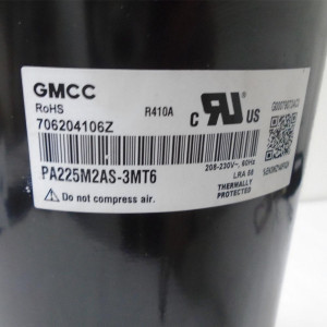 GMCC Compressor Fixed Speed 24.000 Btu 220v/60hz/1ph R410a PA225M2AS-3MT6 11103010002550
Fits: ecox EAEM024C11B Midea PAC24337