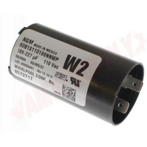 Whirlpool WP8572717 Genuine OEM Capacitor 189-227mfd 110vac   Fits: 8572717 2859 357021 3949169 661606 W10161696 W10244889