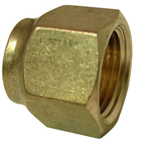 Appli Parts APFN-14 Copa tuerca cortas de laton de 1/4 de diametro exterior flare para usar con tuberias de cobre, laton, aluminio o acero en aplicaciones de plomeria y climatizacion de lineas de gas