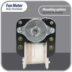 Appli Parts APFM-4680 13 W Fan Motor, 110 V, 50/60 Hz, 0.25 A, 3000 rpm, CCWSE rotation Universal Condenser Fan Motor replacement for NUV-4680, 4680JB1026C and other original parts
