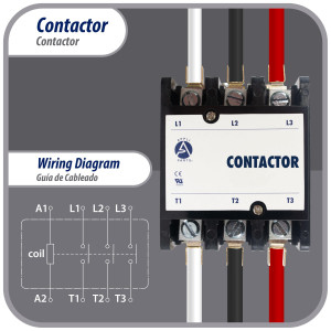 Appli Parts APAC-33024 Contactor 3 Polos 30A 24V Bobina Repuesto para Compresores de CA y Aplicaciones Electricas Certificacion UL E476929 de Trabajo Pesado