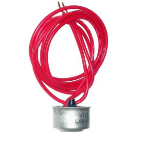 Appli Parts APBT-L60C Bimetal Thermostat 2 Wire, Open 60 F and Close 40 F, With Clip, red and red colored wires, Reference BIM-60 / Thermodisc
