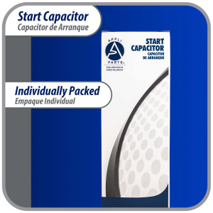 Appli Parts CON-130-330 Motor Start Capacitor 130-156 MFD uF, 330 VAC. Universal for Electric Motor Applications, 1.44 in Wide, 3.38 in Height