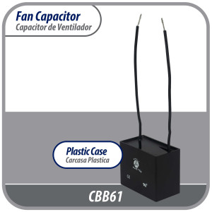 Appli Parts Condensador Capacitor de ventilador 7 mfd (microfaradios) uf 250VAC con 2 cables compatible con cualquier marca de igual capacitancia 4.7cm Ancho 2.2cm Prof 3.4cm Alto CAP-7-250-2C
