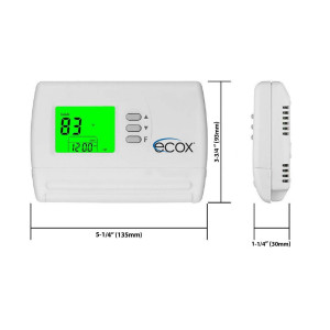 Termostato Ecox Digital, No Programable, 1 Etapa, 24v TEDIBNXXSV1
