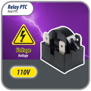 Appli Parts APSR-4002P Interruptor de rele para mini nevera de 3 pines, 4,7 Ohmnios, 110V, rele de arranque PTC universal, repuesto para multiples marcas de refrigeradores, enfriadores de vino