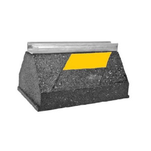 C20 - Rubber Support 19.2in Length x 6in Width x 4in Height with 13/16in Galvanized Steel Channel. Strut Clamps sold Separately.