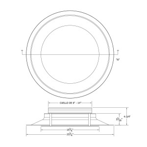 Circular Diffuser 10 in with Circ Plaque Aluminum White 10 in  Neck Diameter DCRLB10S