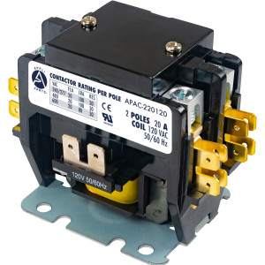 Appli Parts APAC-220120 Heavy Duty 2 Poles Contactor 20 Amp 120 Volts Coil Replacement for ac Compressor and Electrical Applications UL Certified 476929