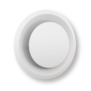 Circular Diffuser 8 in with Circ Plaque Aluminum White 8 in  Neck Diameter DCRLB08S