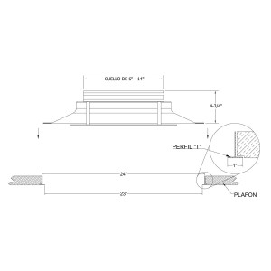 Circular Diffuser 8 in with Circ Plaque Aluminum White 8 in  Neck Diameter DCRLB08S
