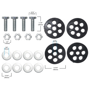 Appli Parts APAB-AFK2 Mounting Bracket kit Includes Rubber Pads, Screws, Levelers, Expanders