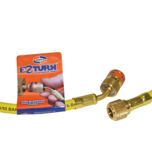 Uniweld EZM3Y Manifold Hose 36 in Yellow 1/4 X 5/16 CFC/HCFC/HFC R410 Ez-Turn Anti-Blowback
