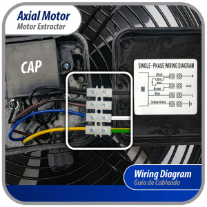 Appli Parts AXF-250-1 9-7/8 in Axial Fan Motor Guard Mounted Fan Blade 110 V, 1 Ph, 50-60 Hz, 70 W, 1590 rpm, Universal replacement for Cold Room Evaporators, Condensing Units, Work Temp -22F to 140F
